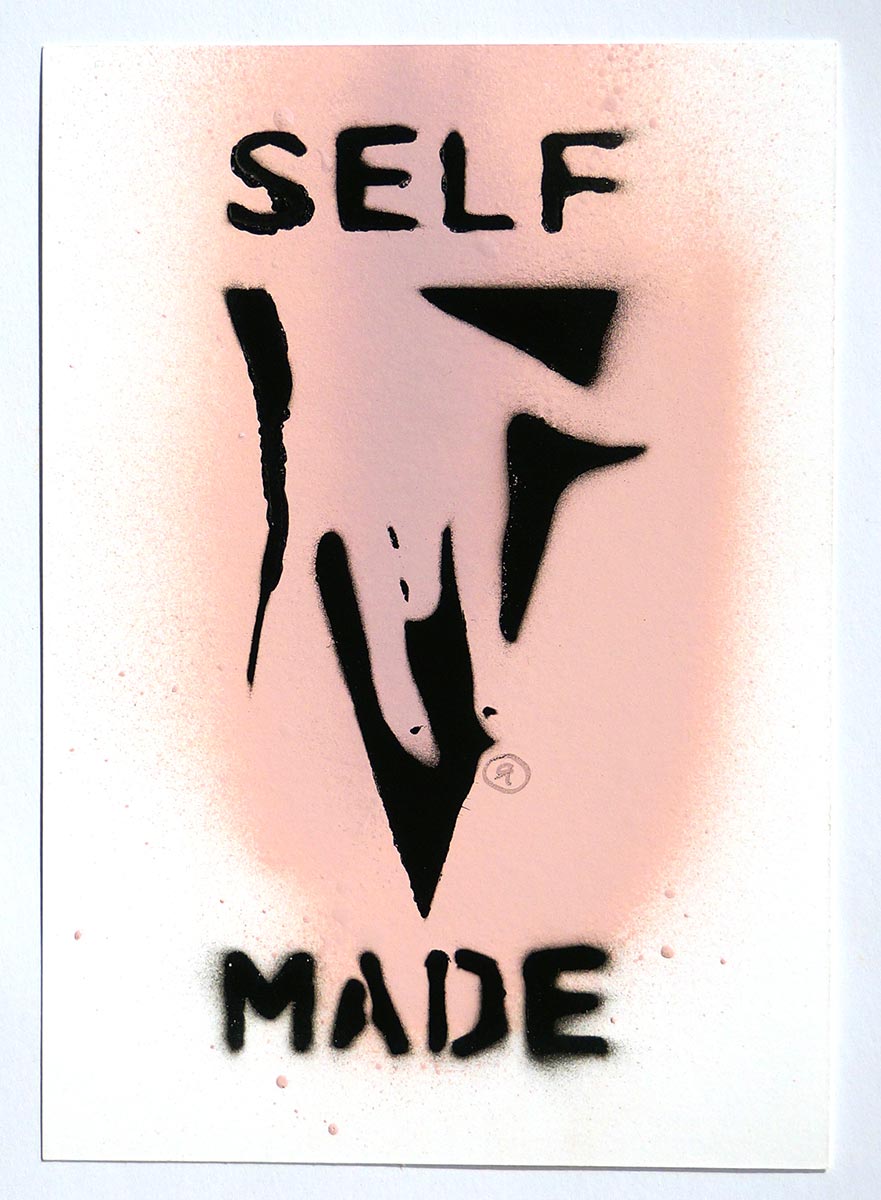 Ostap: "Selfmade - Pink"  - Handmade Stencil  - SALZIGBerlin