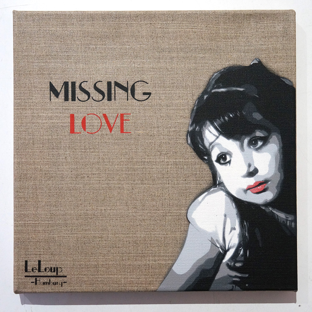 Le Loup: "Missing Love"  - 2017 - stencil on canvas salzigberlin