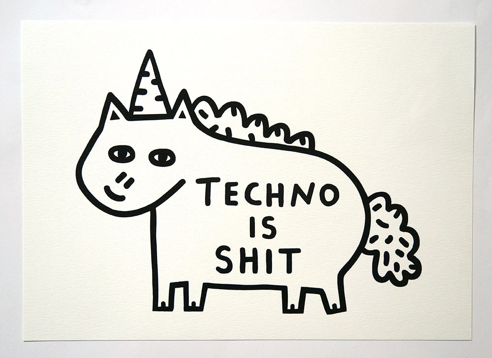Roydraws: "Techno Is Shit" - Print - salzigberlin