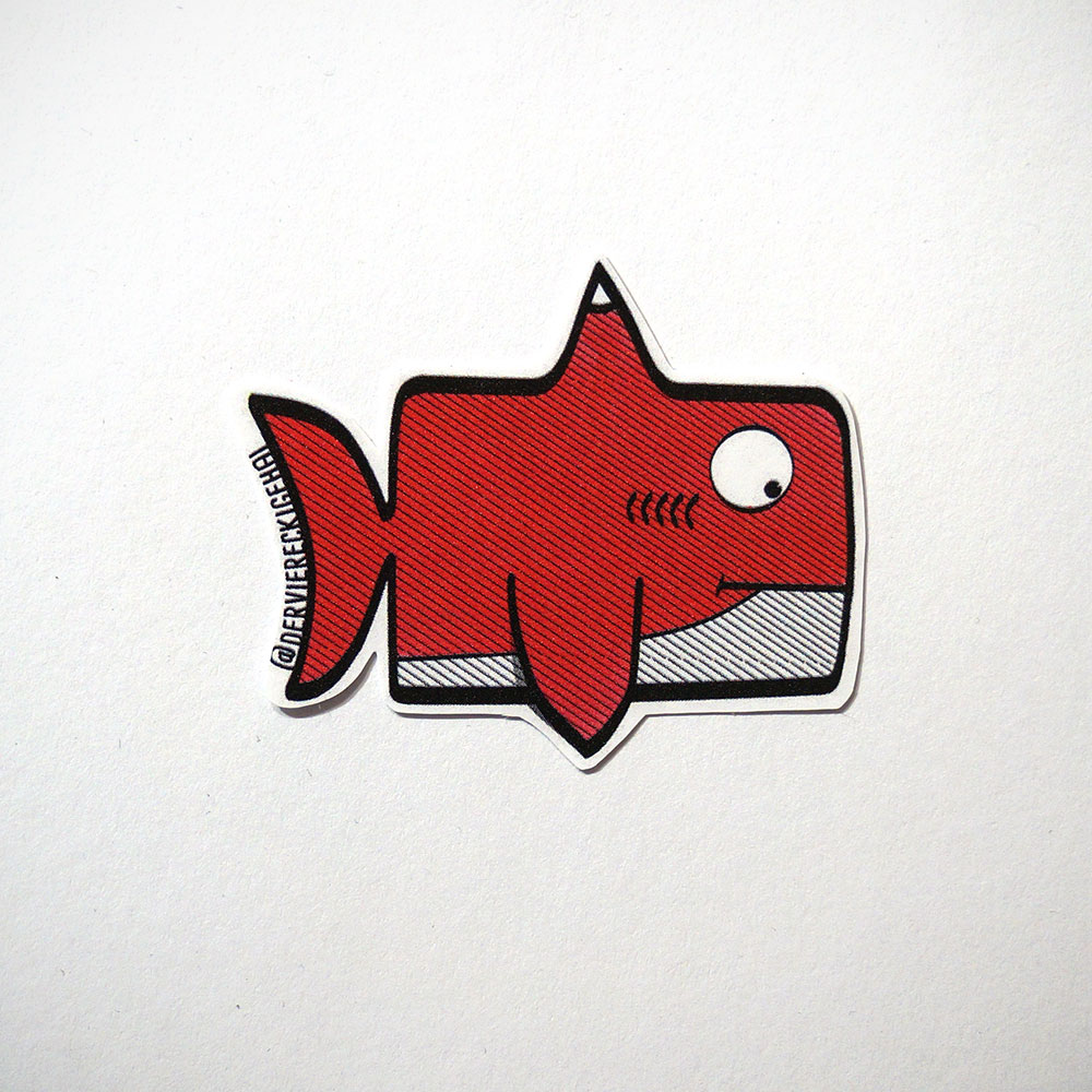 Der viereckige Hai: Red - Sticker at SALZIG Berlin