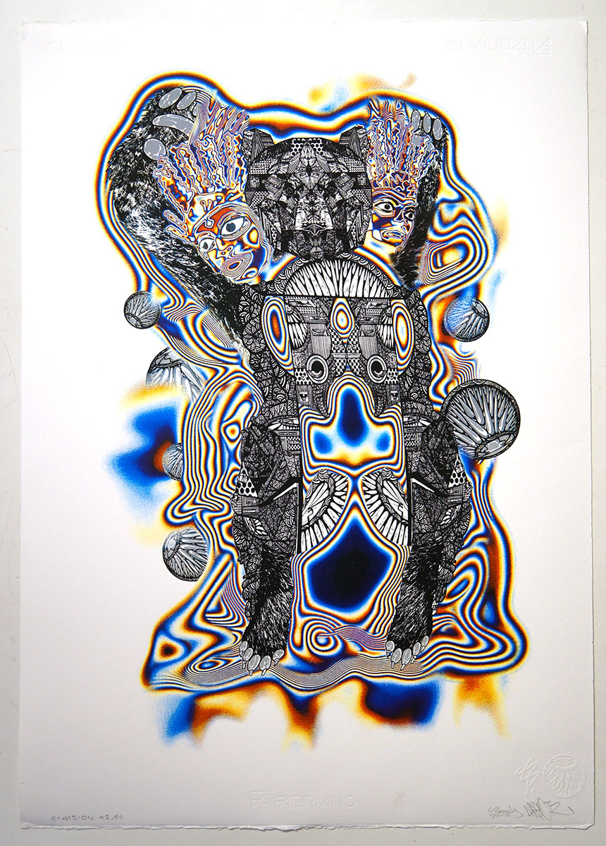 SNYDERxDARBOTZ: Co.Hesion - Hand pulled silk screen print - salzigberlin